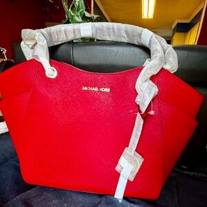 MICHAEL Michael Kors Red Structured Tote